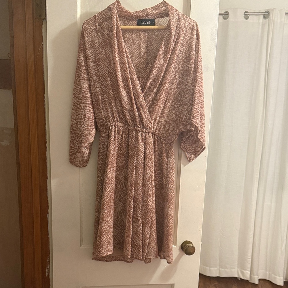 Fab'rik Dusty Pink Long Sleeve Dress
